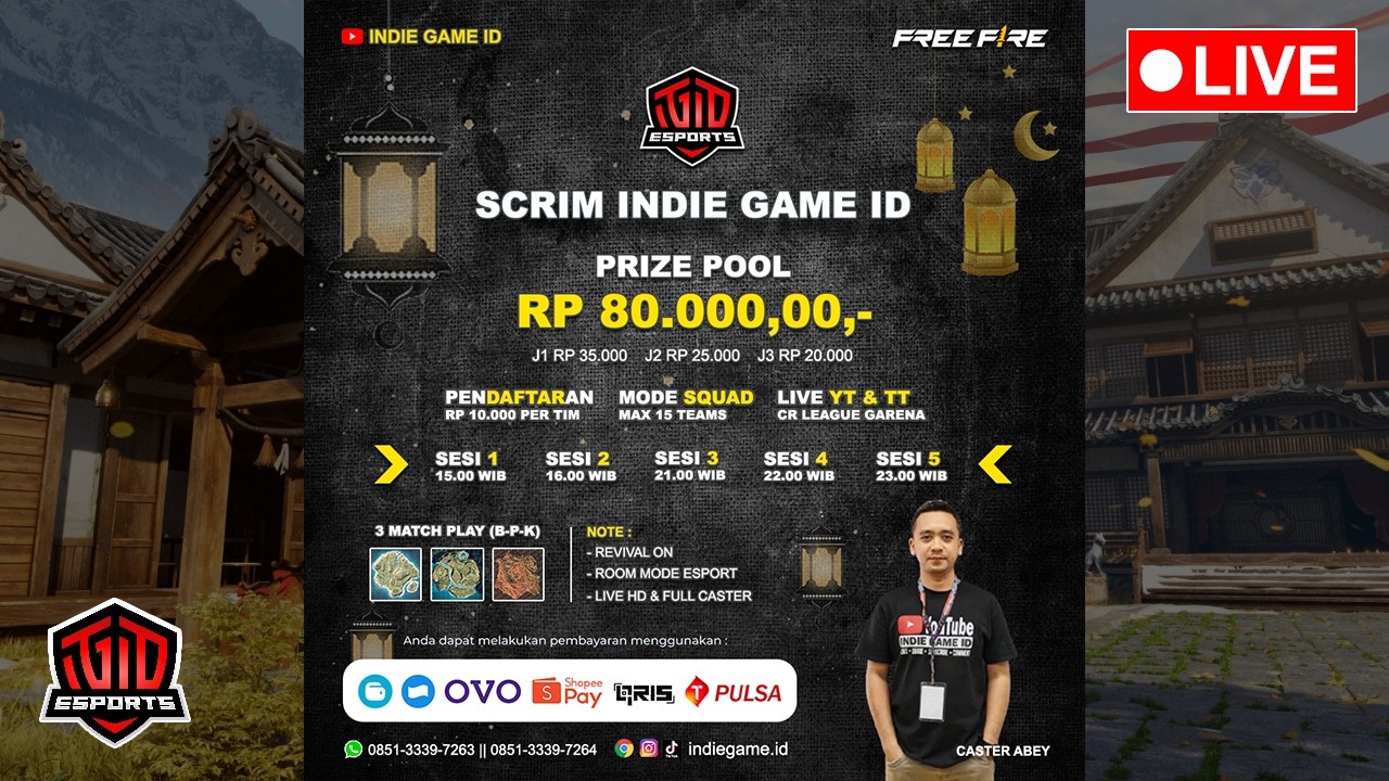 🔴 LIVE HARI INI : Fast Tour Free Fire by Indie Game ID - 22 Feb 2026 | 15.00 WIB