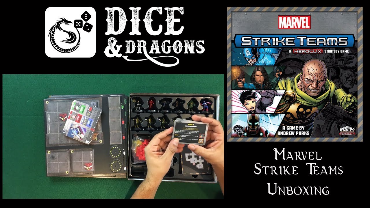 Dice and Dragons - Marvel Strike Teams Unboxing