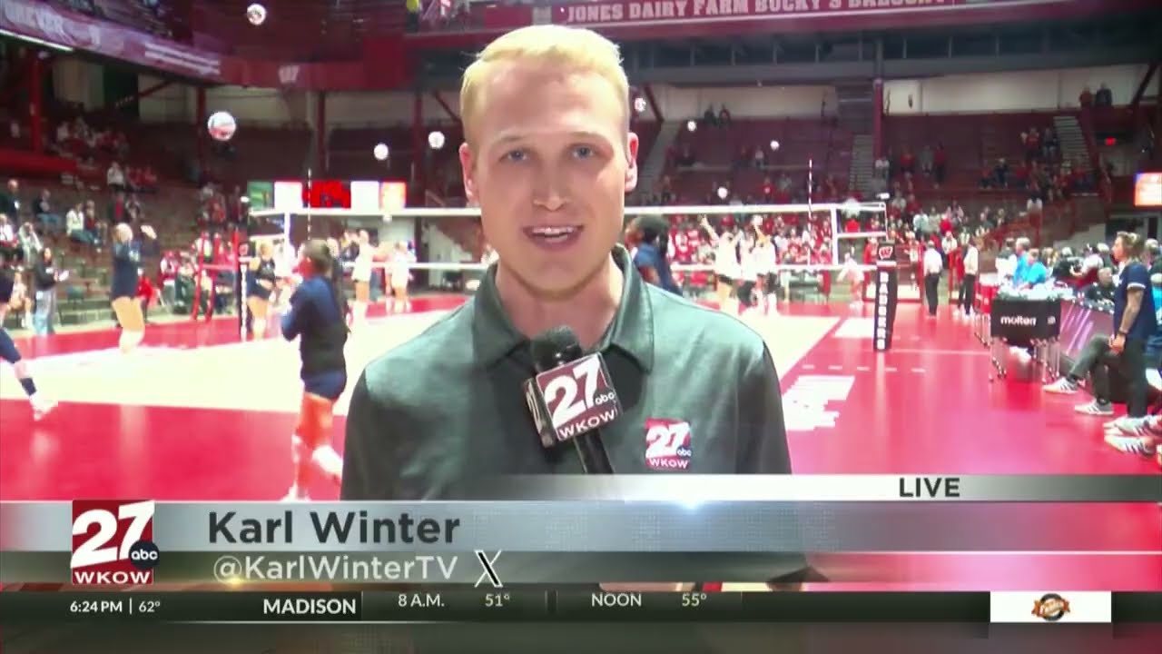 Live Sportscast from Wisconsin Volleyball Match