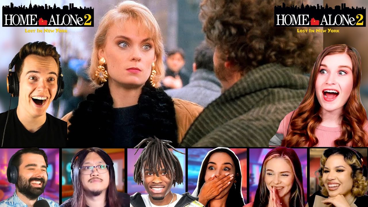 TOP "WET BANDITS PUNCHED BY WOMAN" REACTIONS! *HOME ALONE 2: LOST IN NEW YORK* "HE DID IT!" SCENE