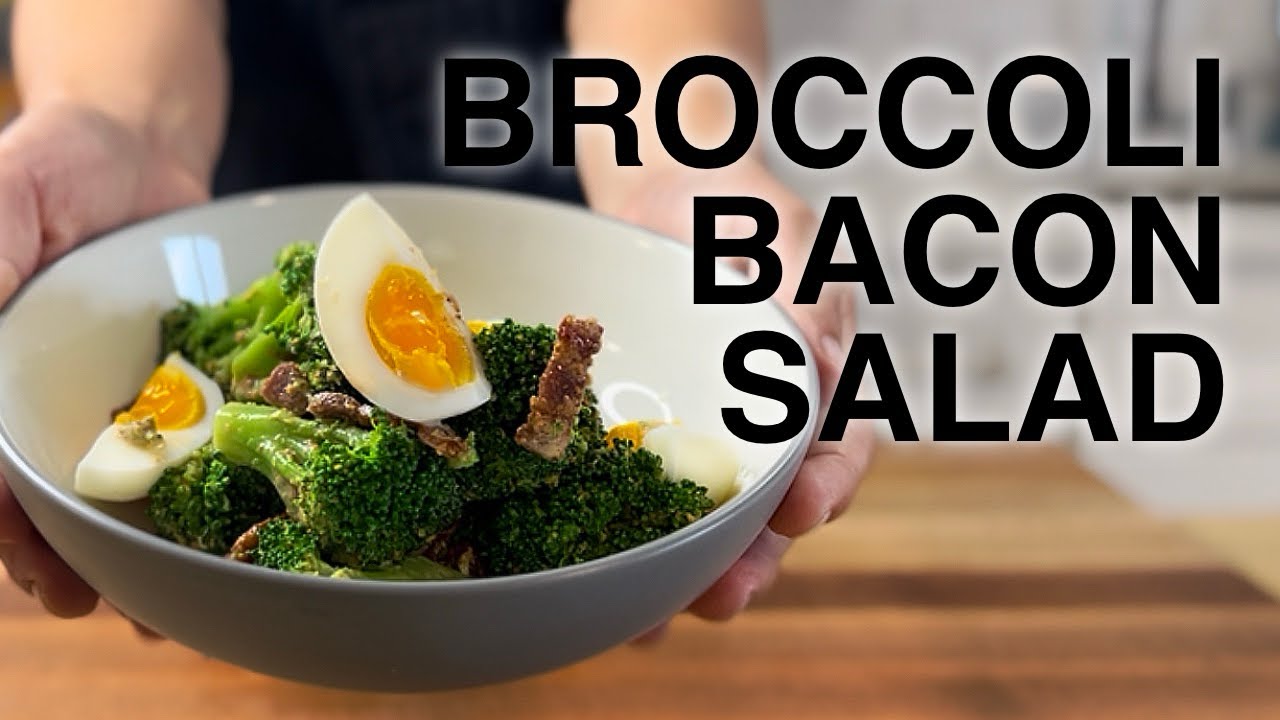 Broccoli Bacon Salad With Easy Sesame Dressing!