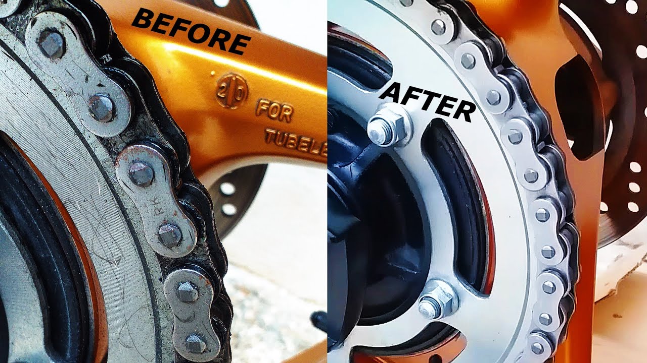 Suzuki GSR 600 - How To Clean and Lubricate Your Motorcycle Chain/The correct way to do it!!!