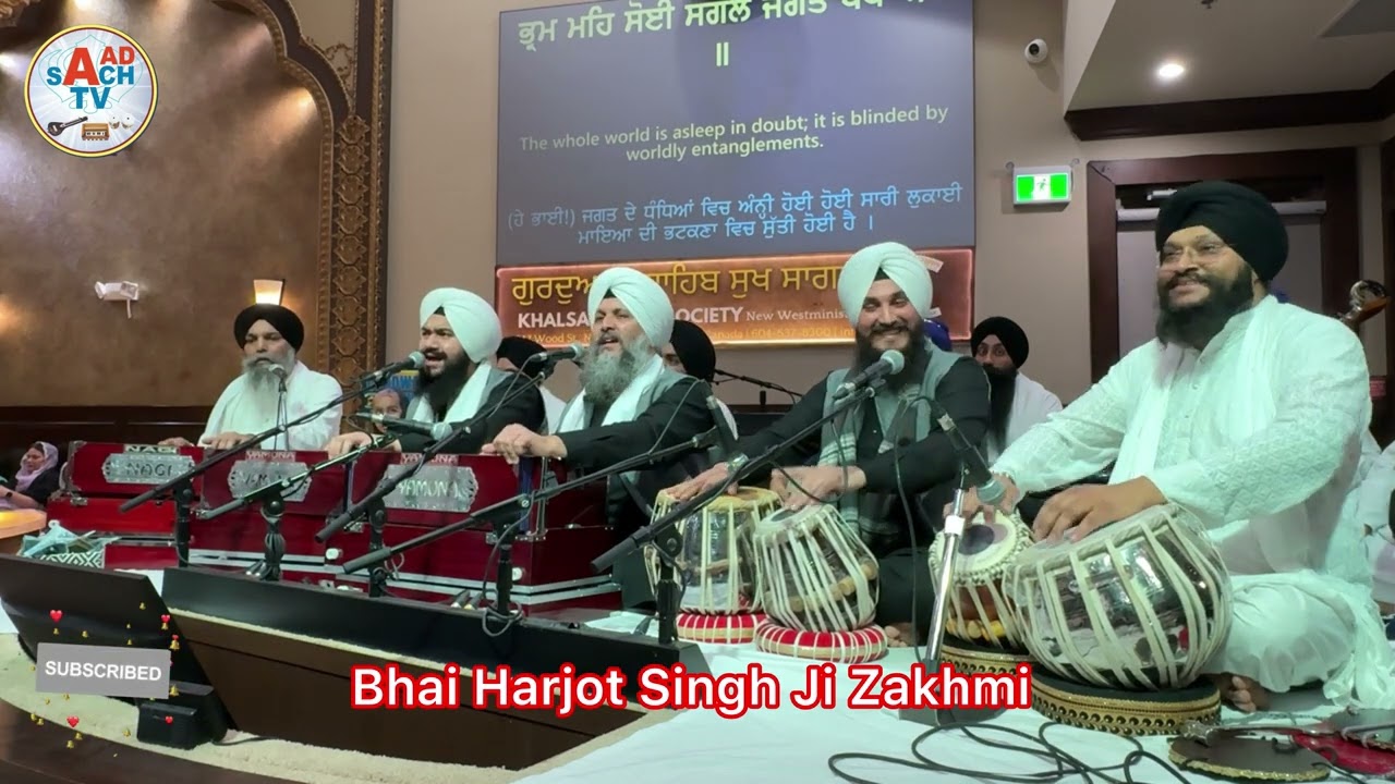 Bhai Harjot Singh Zakhmi #2024year Last night kirtan Deewan #2025New Year welcome # Canada 🇨🇦 Bc#