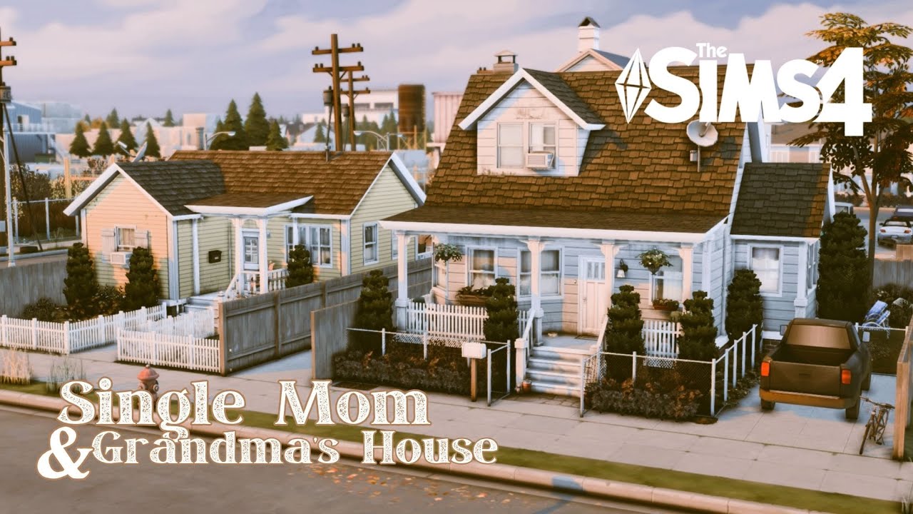 Single Mom with Twins and Grandmas House | The Sims 4 Speed Build | Nostalgic Build | No CC |