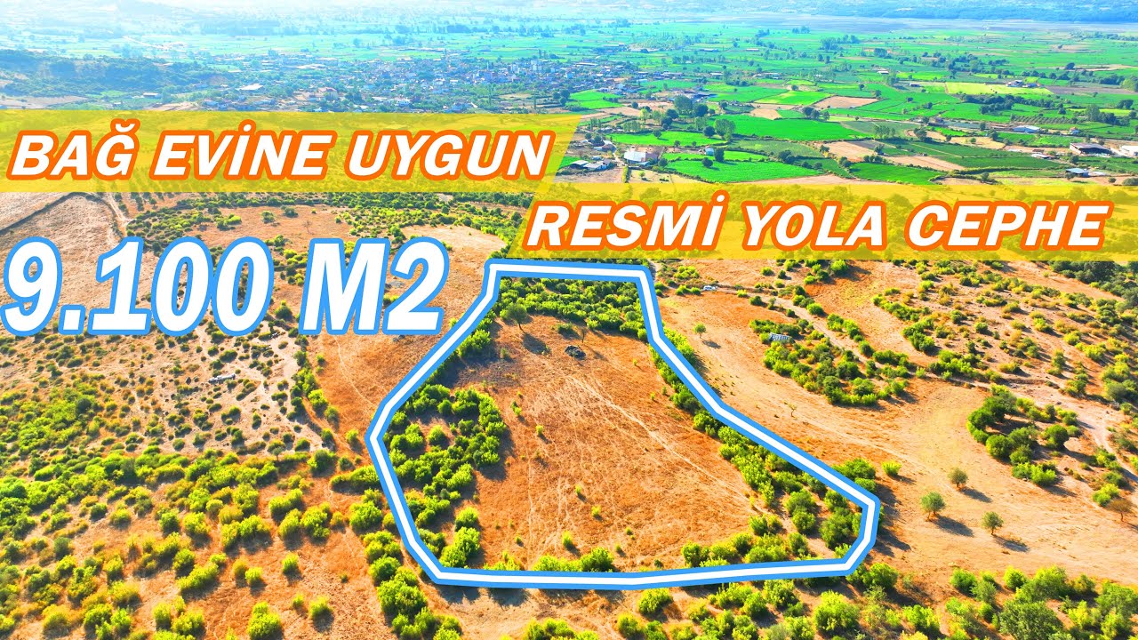 1595- Yenice Kalkım'a Yakın Bağ Evi İçin Uygun 9.100 m2 Resmi Yola Cephe Tarla