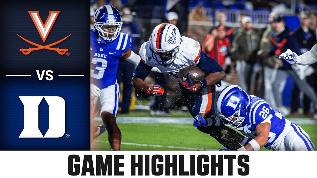 Virginia vs Duke Game Highlights | 2025 ACC Football