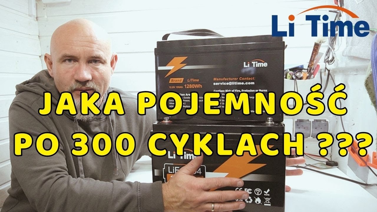 Akumulatory LiFePO4 LiTime - test pojemności po roku używania i 300 cyklach ładowania
