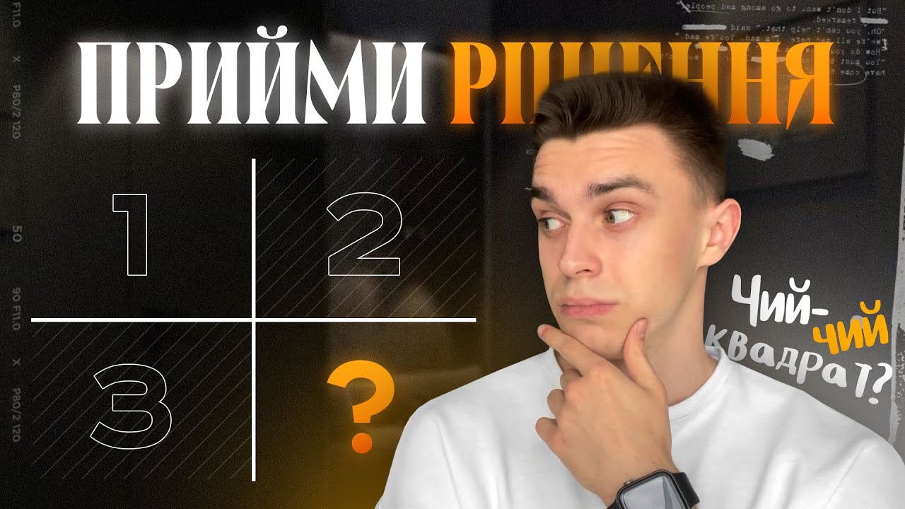 Як Приймати Правильні РІШЕННЯ? (Квадрат Декарта)