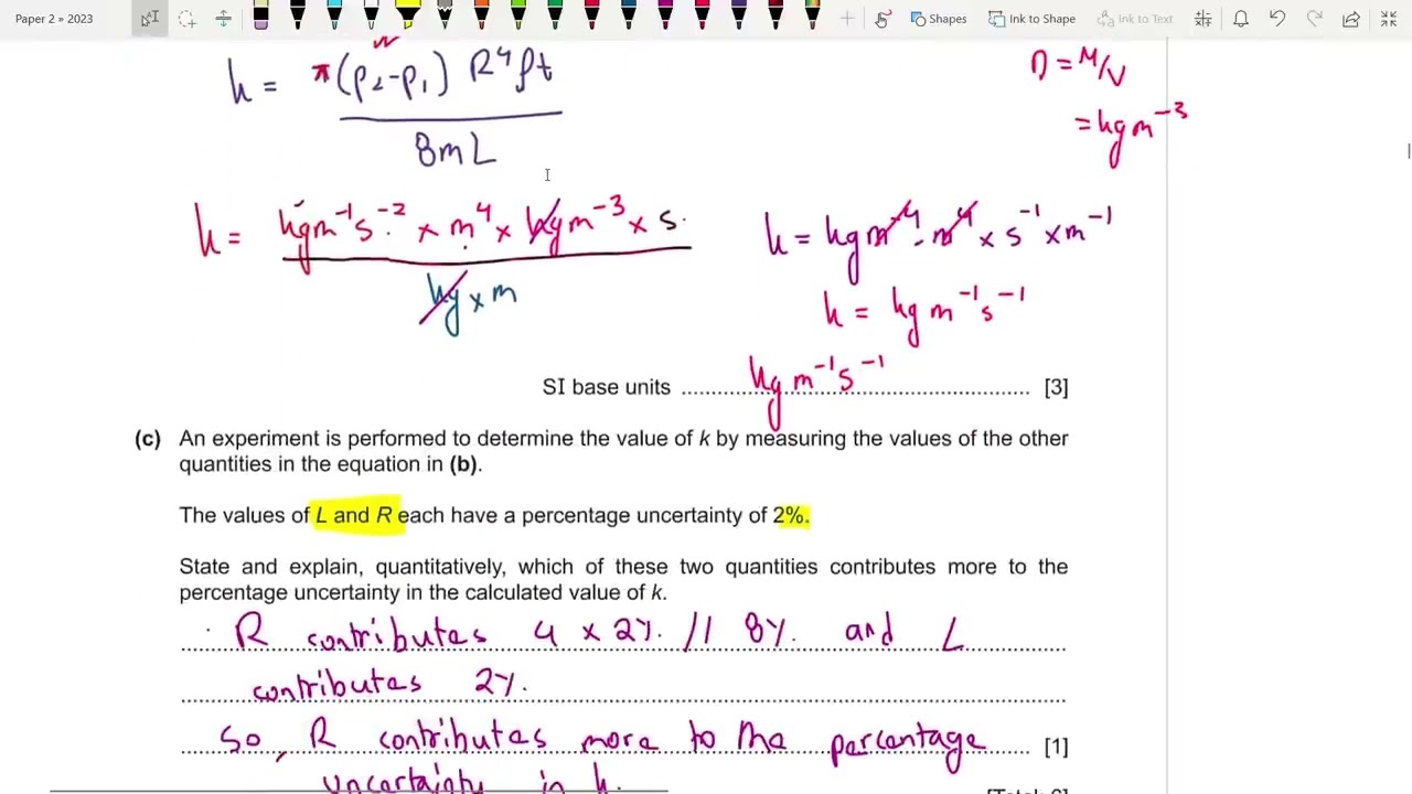 9702/22/M/J/23 | AS LEVEL PHYSICS 9702 PAPER 2 | MAY/JUNE 2023 | PAPER 22 | SOLVED