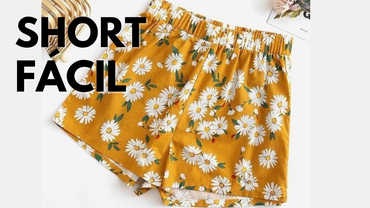 SHORT Fácil com Pouco Tecido, Cós Com Elástico, Para Iniciantes