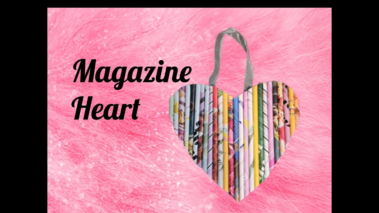Magazine Heart, upcycled magazine