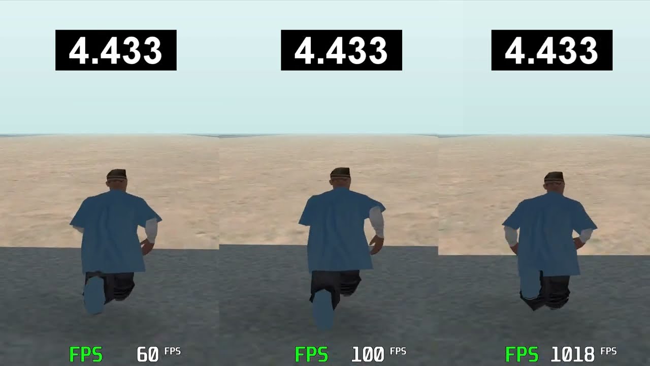 GTA:SAMP | 60 FPS vs 100 FPS vs 1000 FPS | speed comparison - [1 Apr 2023]