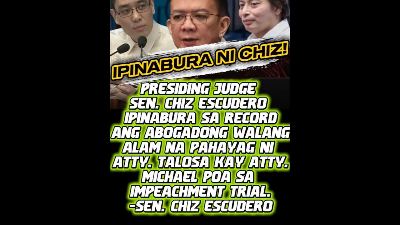 😡ANGRY! CHIZ ESCUDERO PINABURA PAHAYAG NI TALOSA VS ATTY. POA 😱WOW!#funny#comedy#jokes#foryou#shorts