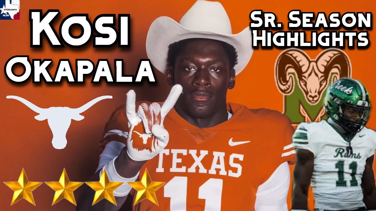 4 STAR⭐EDGE | TEXAS LONGHORNS Commit KOSI OKPALA | Mayde Creek HS | SR Season Highlights