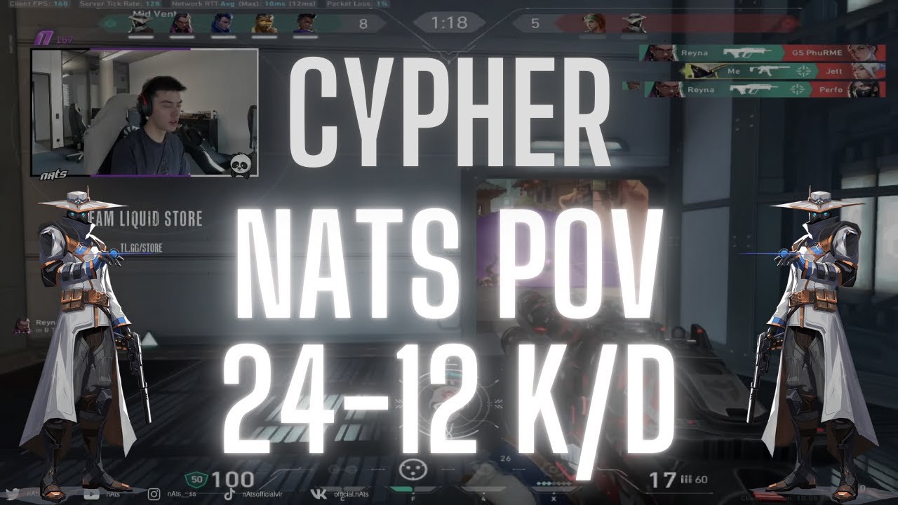 Liquid nAts POV Cypher на Split 24-12 K/D (VALORANT Pro POV)