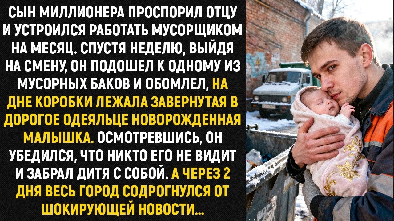 Сын миллионера проспорил отцу и устроился работать мусорщиком на месяц. А спустя неделю...