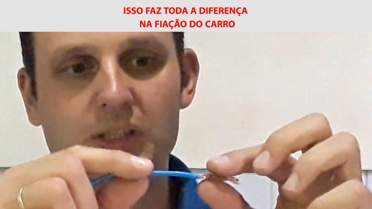 Espessura dos fios no chicote elétrico do carro.