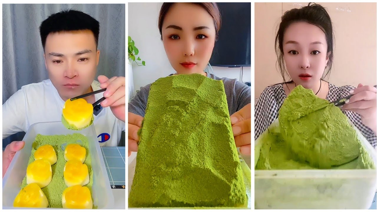 ASMR FOAM ICE EATING | MATCHA ICE EATING | RELAX VIDEO