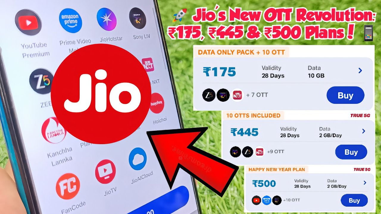 🚀 𝗝𝗶𝗼'𝘀 𝗡𝗲𝘄 𝗢𝗧𝗧 𝗥𝗲𝘃𝗼𝗹𝘂𝘁𝗶𝗼𝗻: ₹𝟭𝟳𝟱, ₹𝟰𝟰𝟱 & ₹𝟱𝟬𝟬 𝗣𝗹𝗮𝗻𝘀! 📱