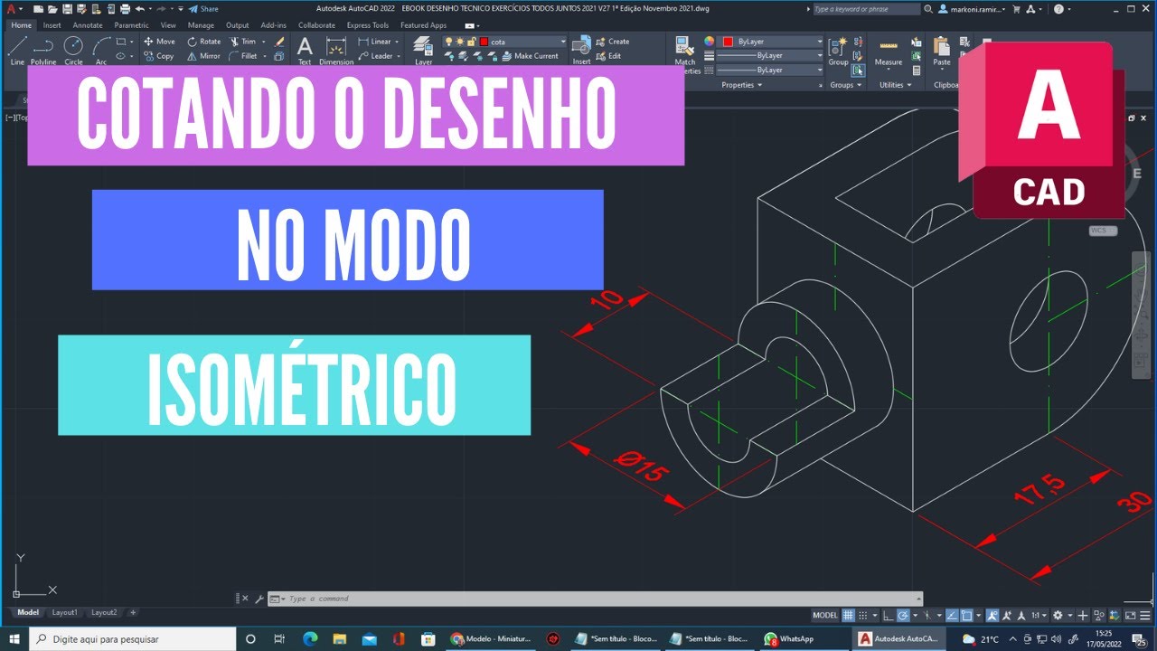 AutoCAD - Como cotar no módulo isométrico, fazendo cotas perfeitas