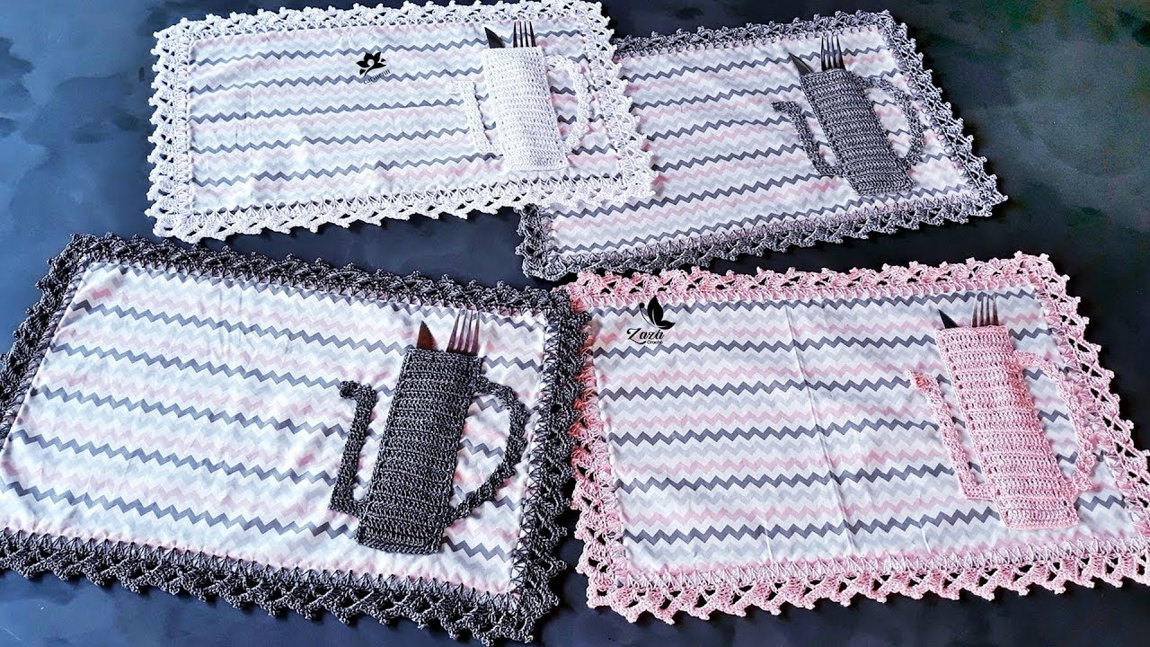 Sousplat Crochê com Tecido Naperom