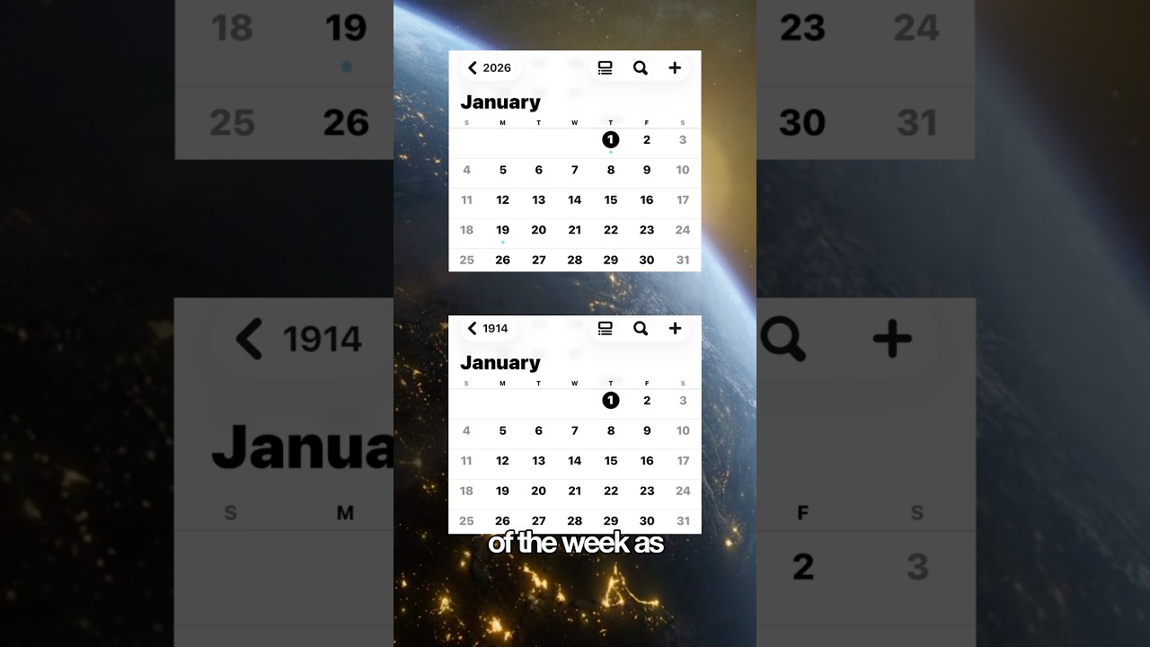 Rok 2026 ma ten sam kalendarz co rok 1914
