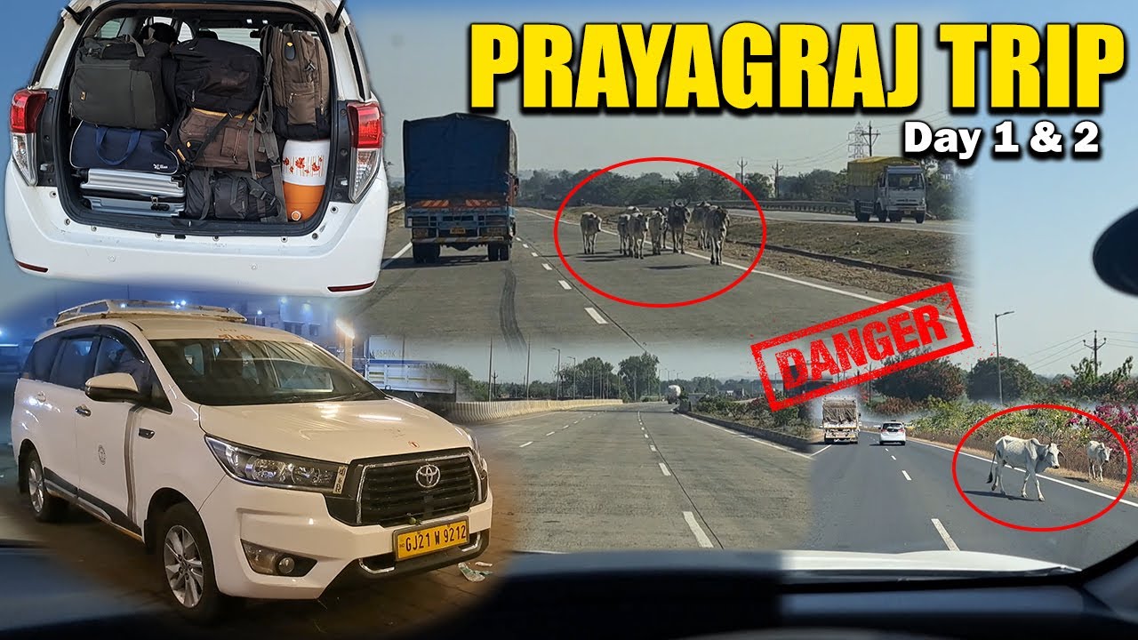 Prayagraj Trip Day 1 & 2 | Mahakumbh Mela | Stray cattle se savdhan | Inse bachke rehna