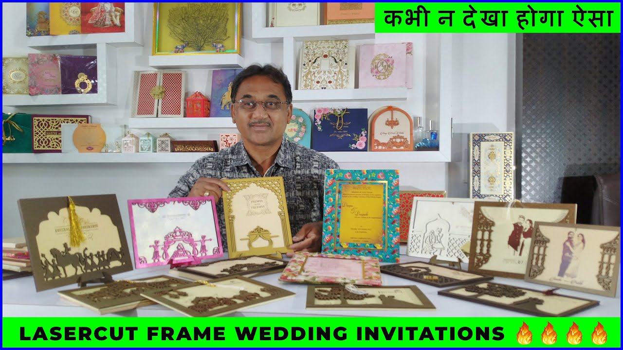 Trending Laser Cut Wooden Frame Invitations | Lasercut Wedding Cards @Festival Cards Ahmedabad