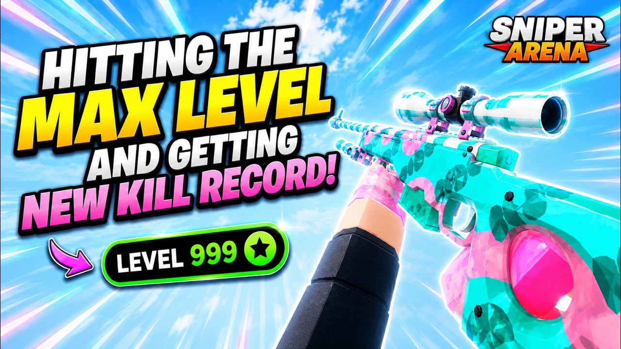 Finally Hitting MAX LEVEL + New Kill RECORD! (Sniper Arena Roblox)