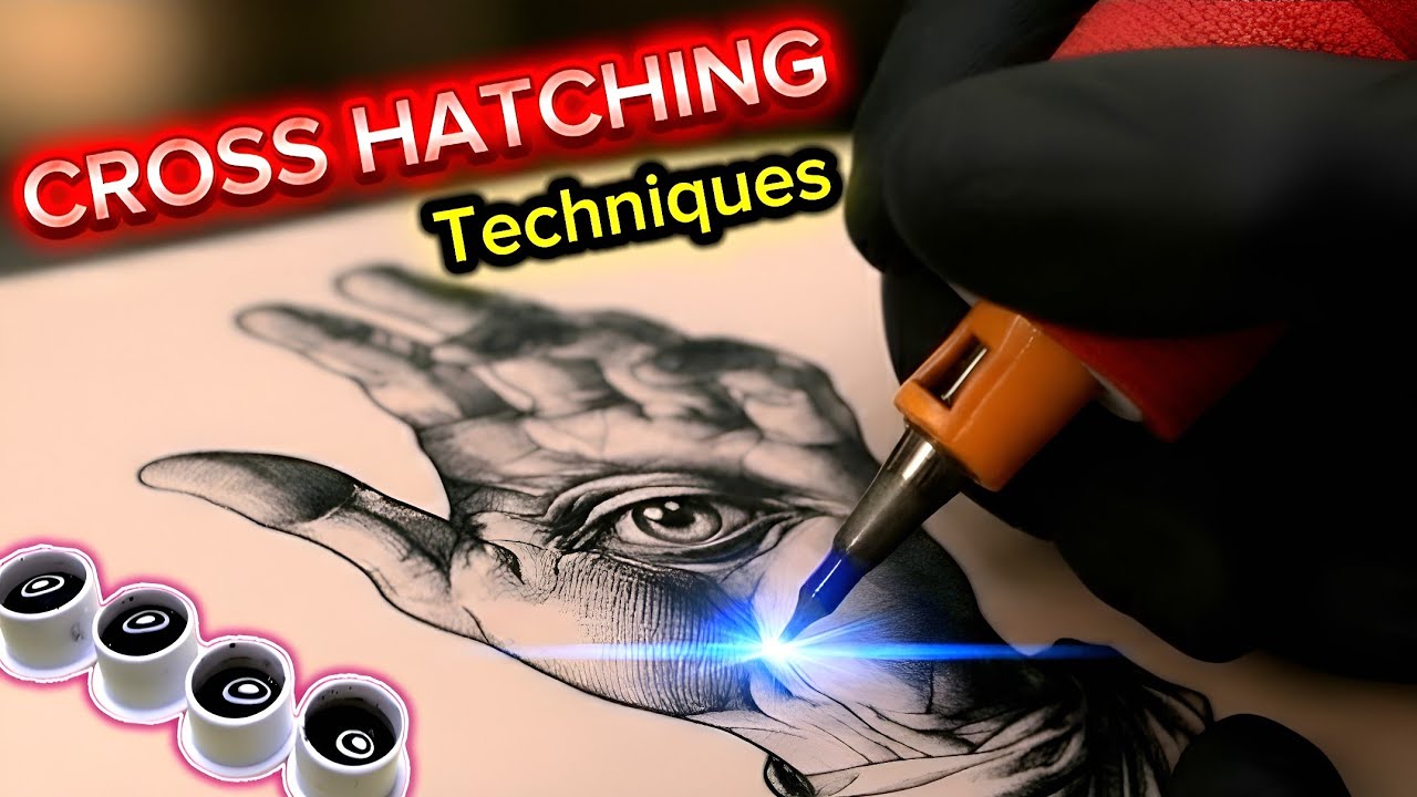 How to Tattoo Cross-Hatching Shading | Step-by-Step Realism & Texture Tutorial
