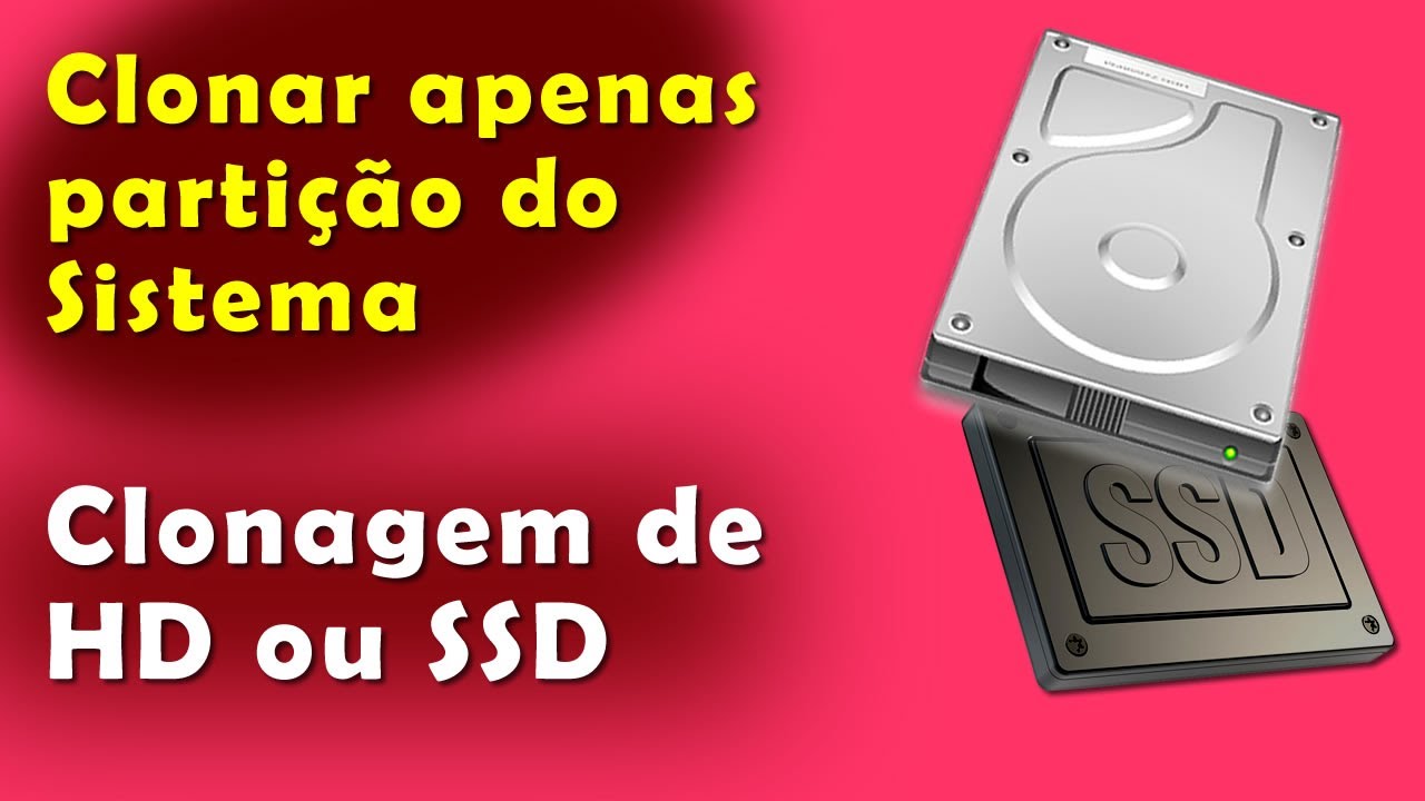 Como clonar apenas do disco C com a partição do sistema