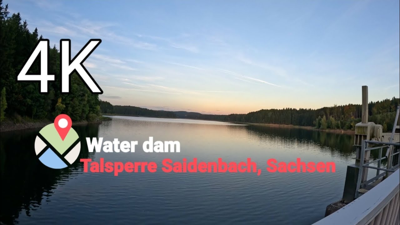 Water dam in Talsperre Saidenbach, Sachsen Germany 🇩🇪 