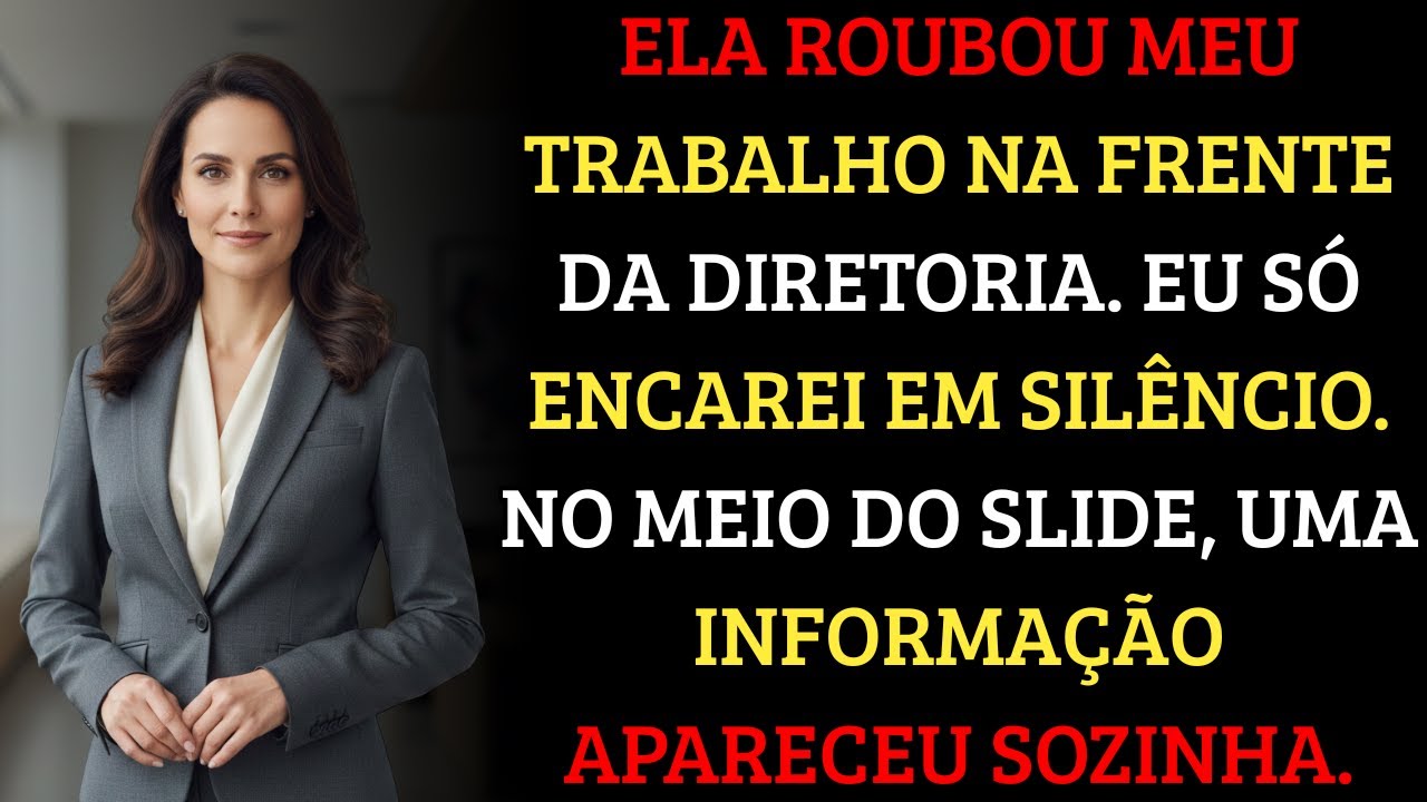 A gerente apagou meu nome do slide. No meio da apresentação, o projetor revelou algo impossível