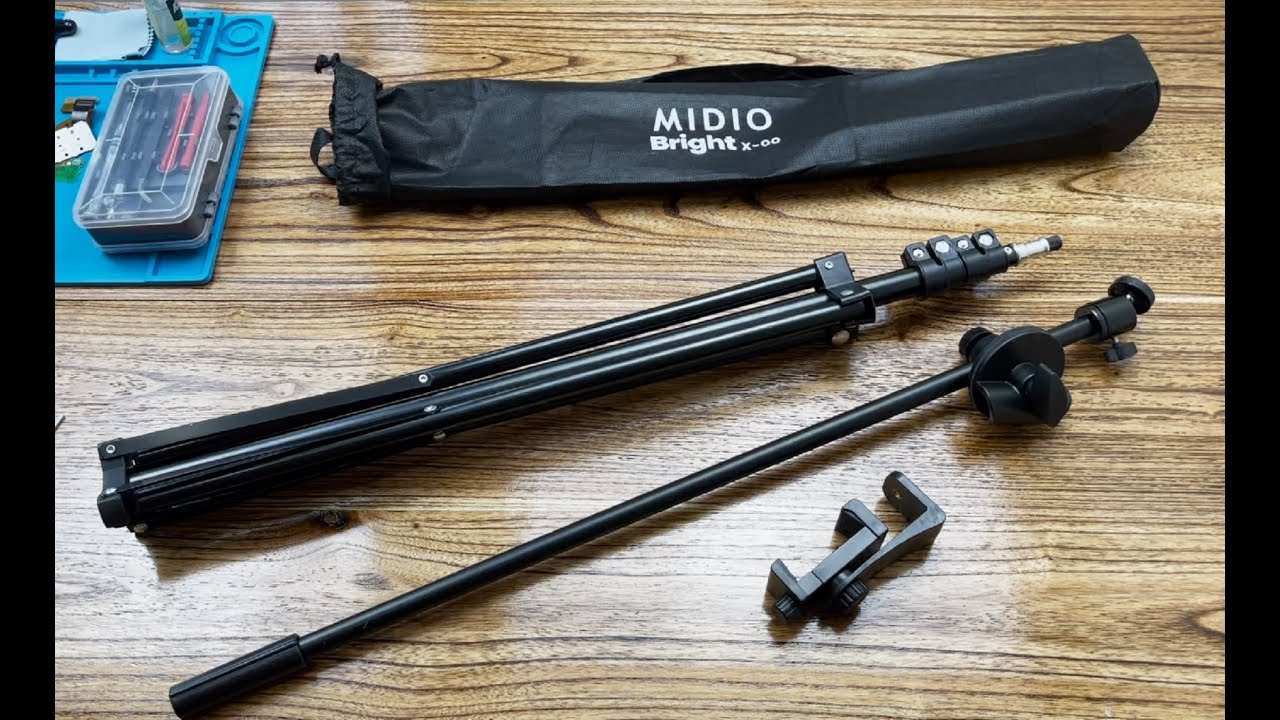 Unboxing Paket Tripod Flat Lay Overhead