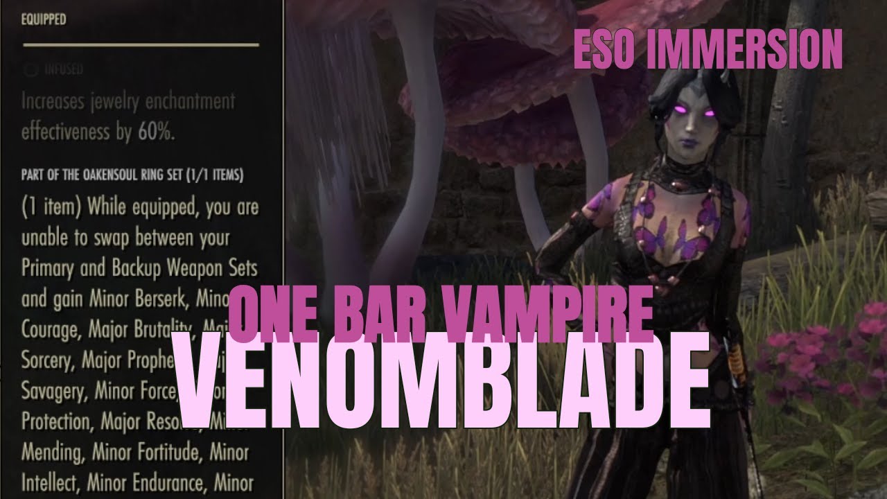 ESO - VenomBlade Immersion Build (One Bar Nightblade)
