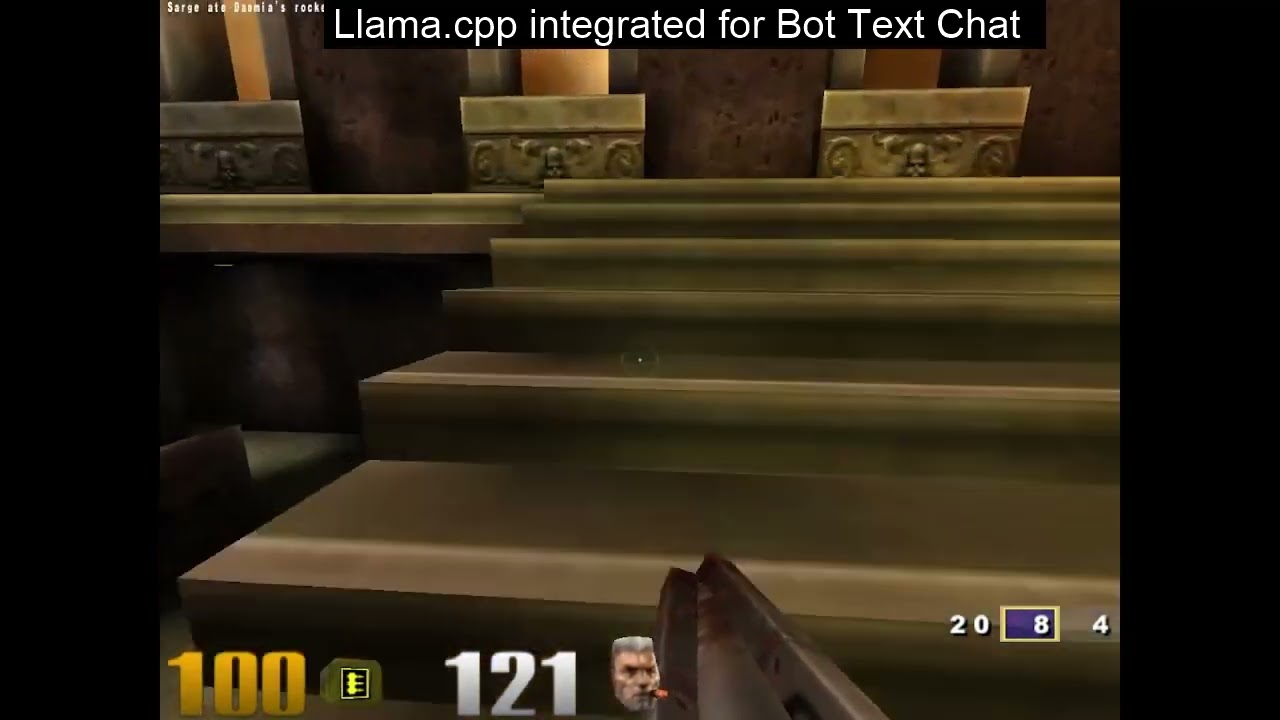 Quake 3 Large Language Model Integration for Bot Text Chat