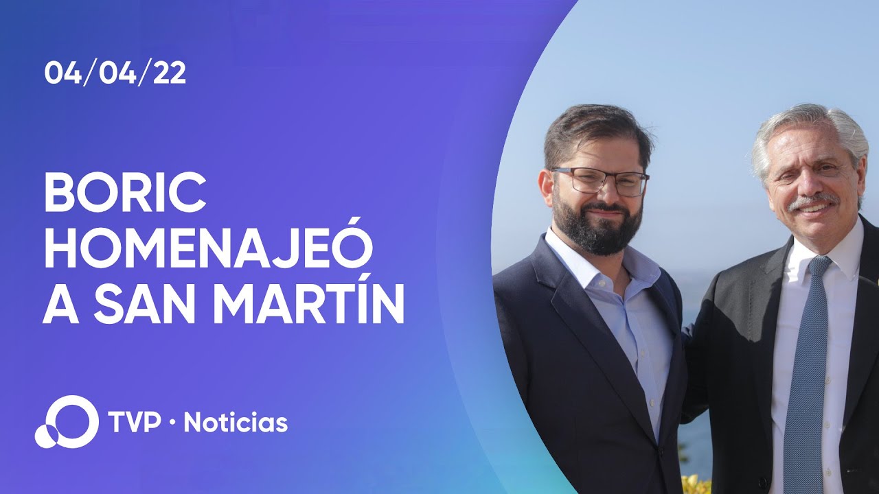 Boric homenajeó a San Martín y ya está reunido con Alberto Fernández