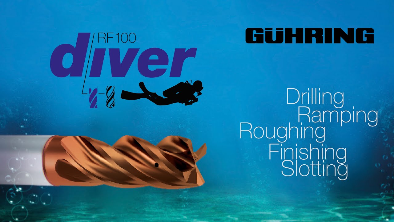 RF100 Diver - drilling, ramping, slotting, roughing & finishing