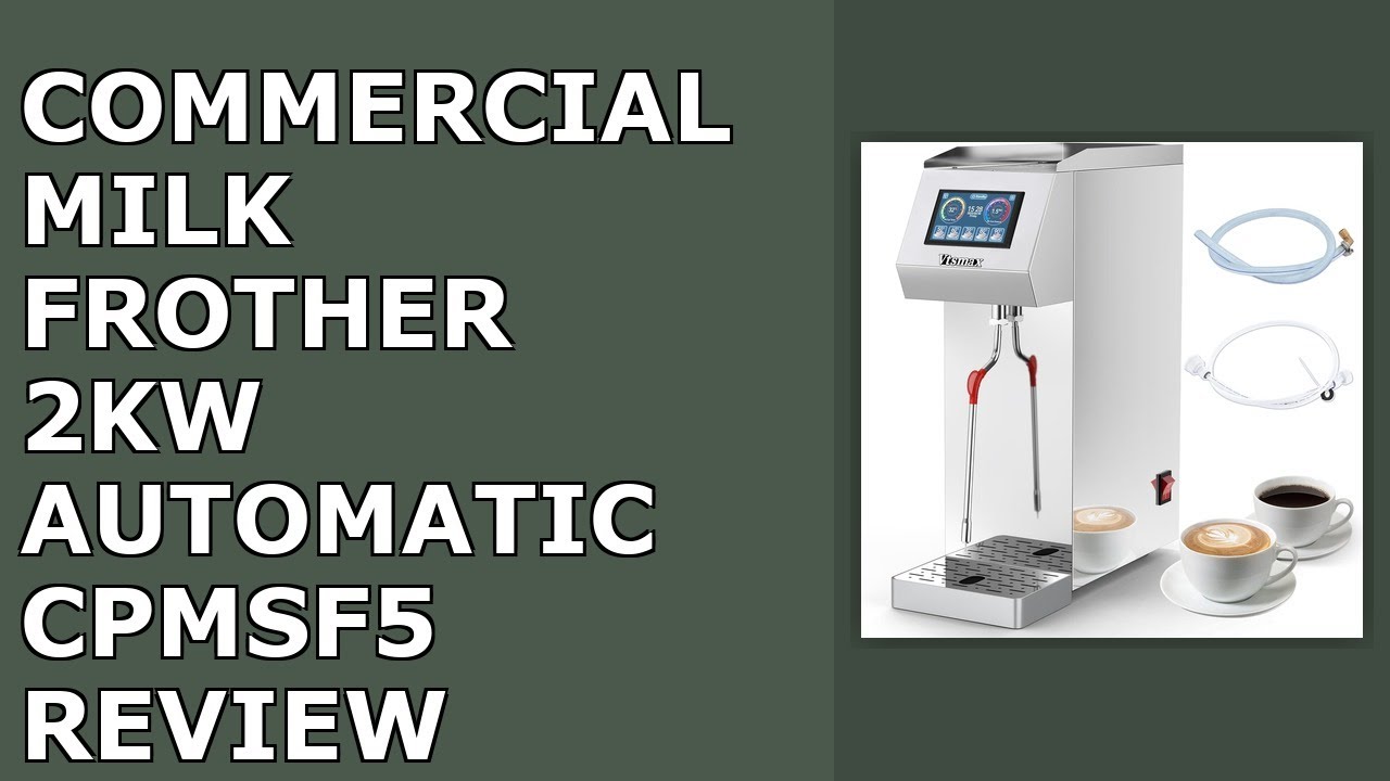 Commercial Milk Frother 2KW, Automatic Stainless Steel Steam Frother with Touch Control LED Review