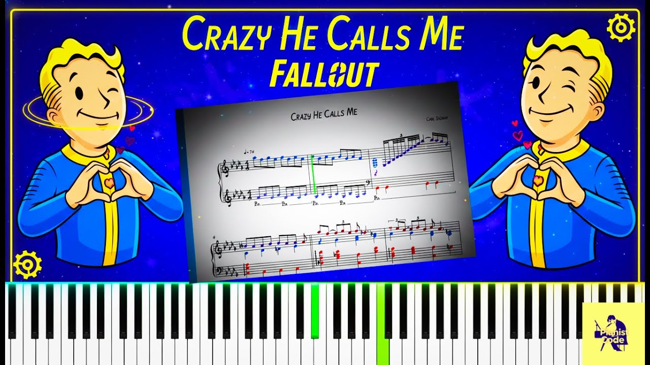 Fallout Piano - Crazy He Calls Me Sheet Music (FREE PDF) 🎹🌟#fallout #piano
