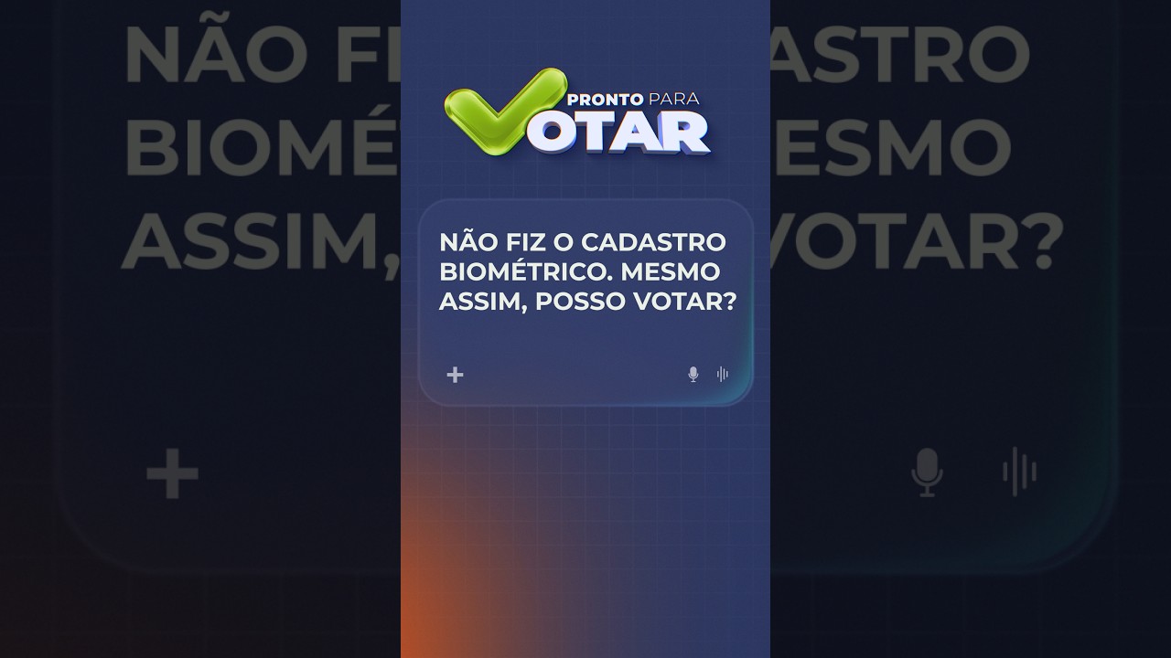 Posso votar sem biometria? #elei&ccedil;&otilde;es2026