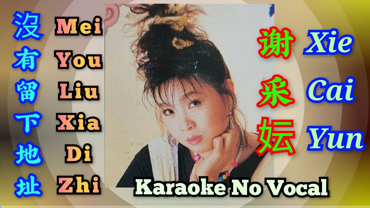 Mei You Liu Xia Di Zhi 沒有留下地址 _karaoke no vocal ~~謝采妘 Xie Cai Yun (female/male)