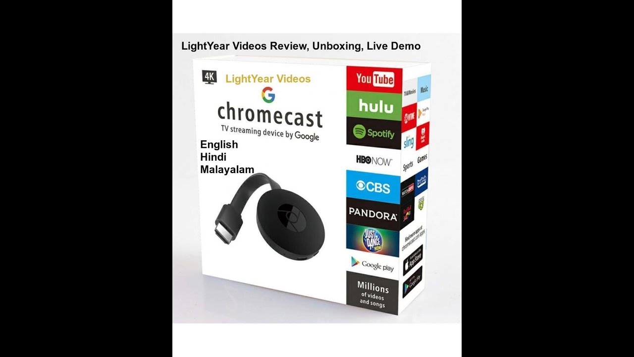 Chromecast Review, Unboxing, Installation, Live Demo Convert old TV to SMART TV #lightyearvideos 4k