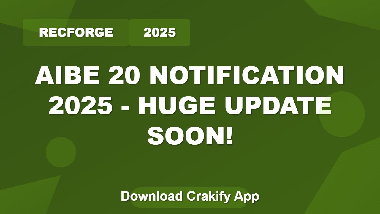 AIBE 20 Exam 2025 Notification | Law Exam Updates & Tips