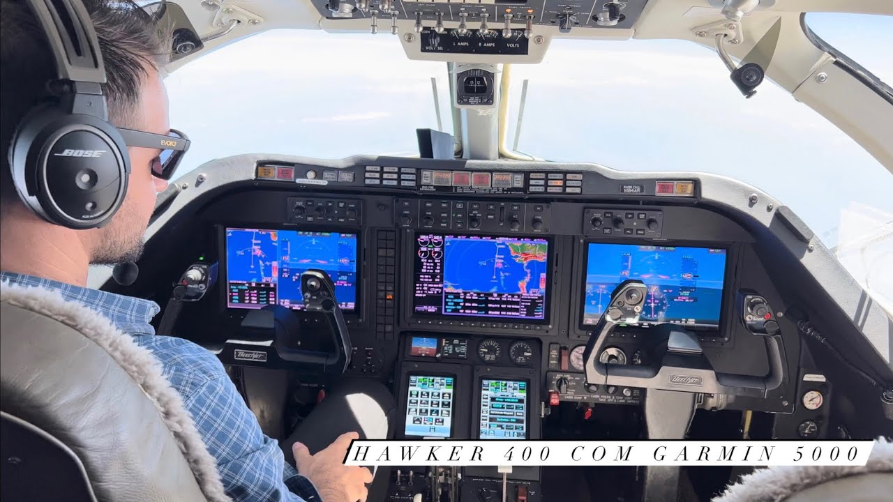 Voando o Hawker 400 com G5000 - @Pilot_ThiagoSantin