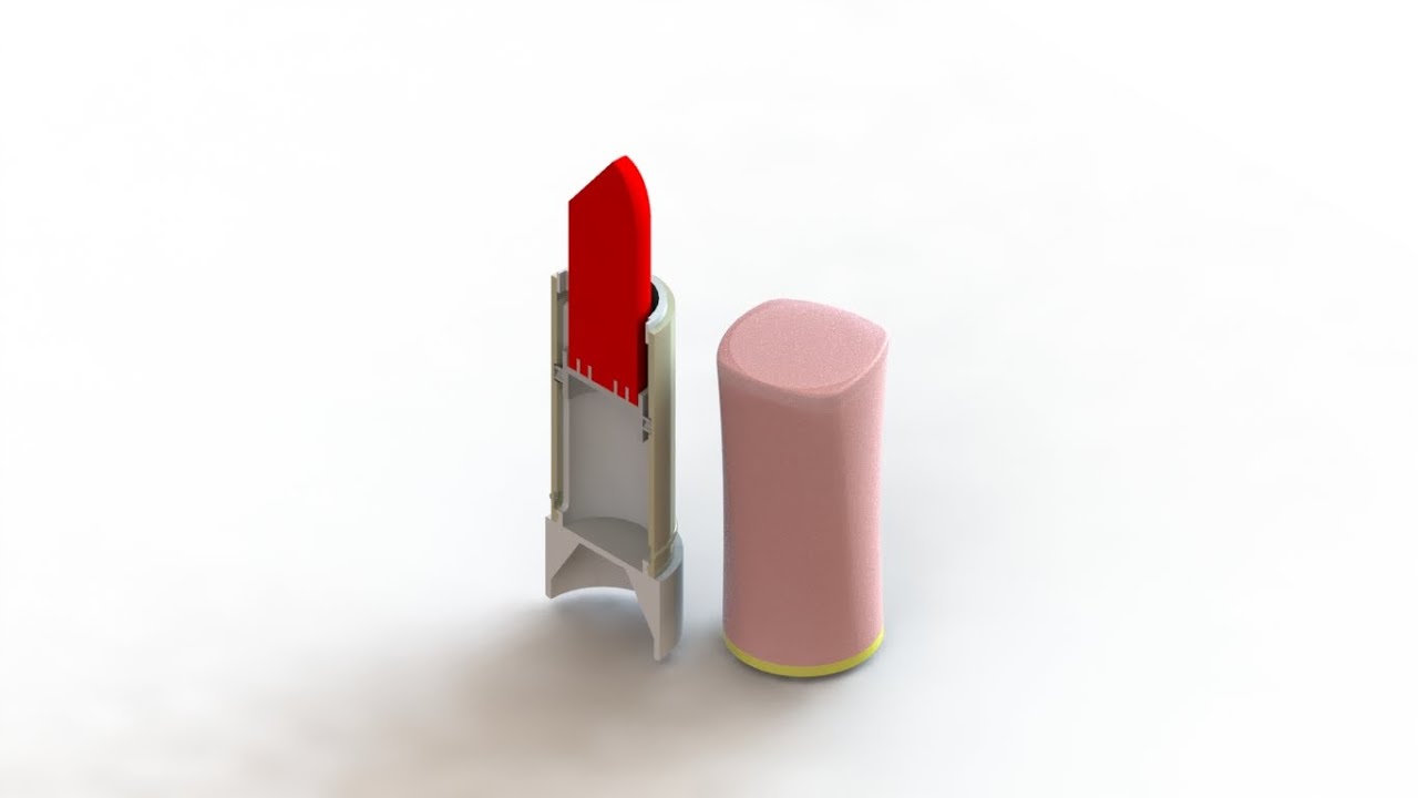 SOLIDWORKS TUTORIAL : LIPSTICK