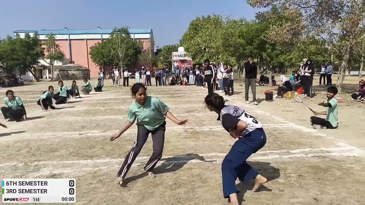 6th semester vs 3rd semester girls kho kho match - 04/02/2026