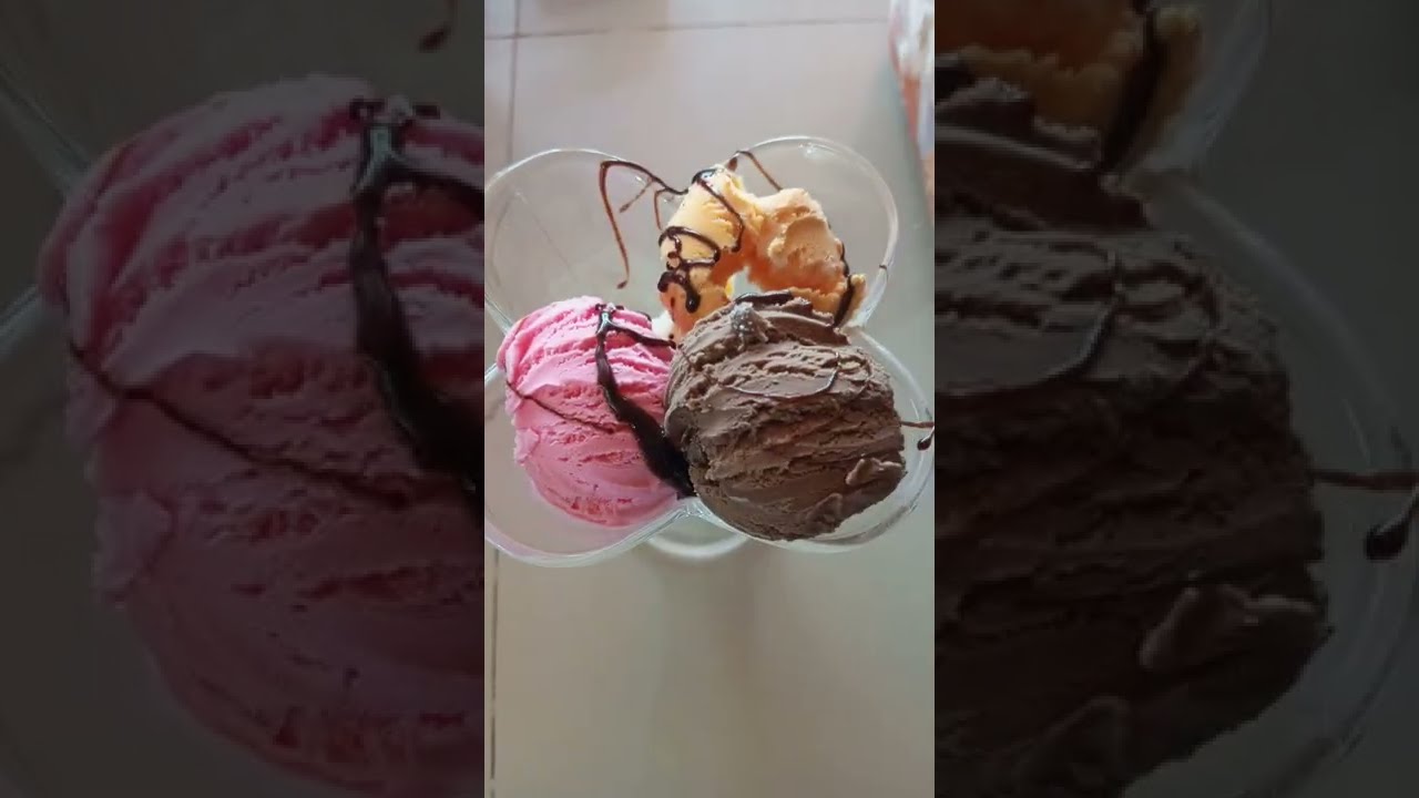 scrub ice cream 🍦/ Four flavor ice cream/ mixed ice cream