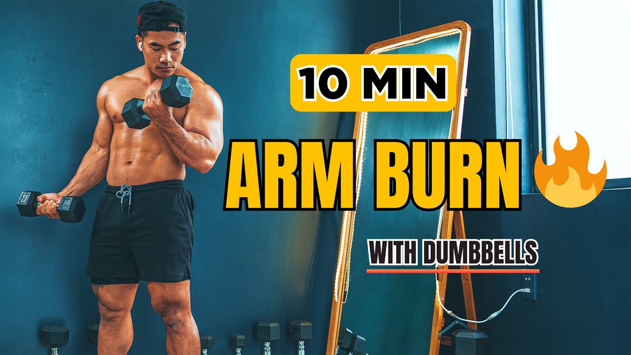 10 Min Standing Arm Workout With Dumbbells💪🔥#exercise #gym #workout