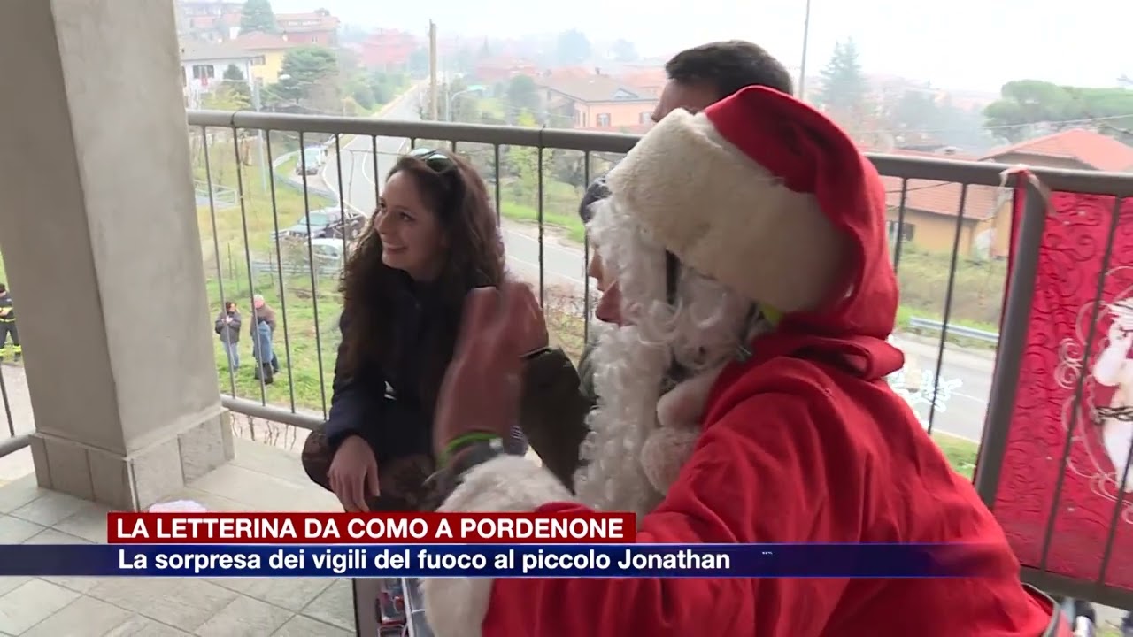 Etg - La sorpresa dei vigili del fuoco al piccolo Jonathan